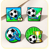 Football Pin Set | Anti-Loss Brooch | Zinc Alloy Fashion