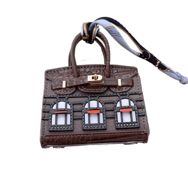 Pu Mini House Backpack Charm JXX19