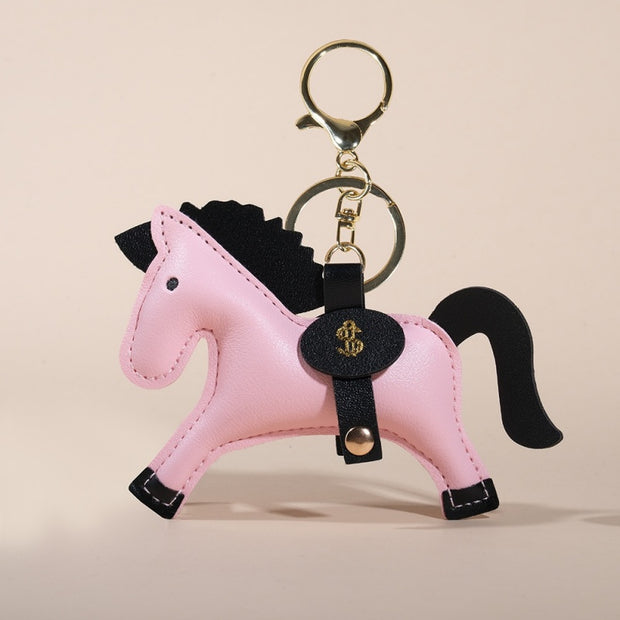 Money Horse Keychain | Fashion PU Leather Bag Charm & Gift