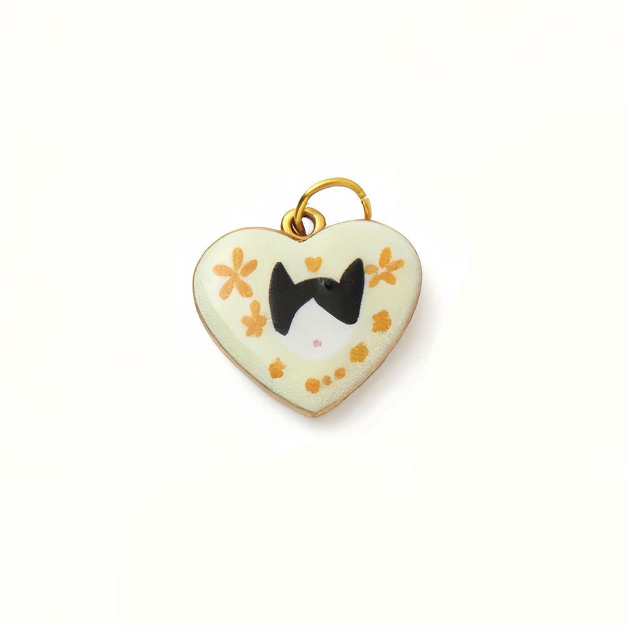 Heart Series Enamel Charm Stainless Steel Colorful DIY