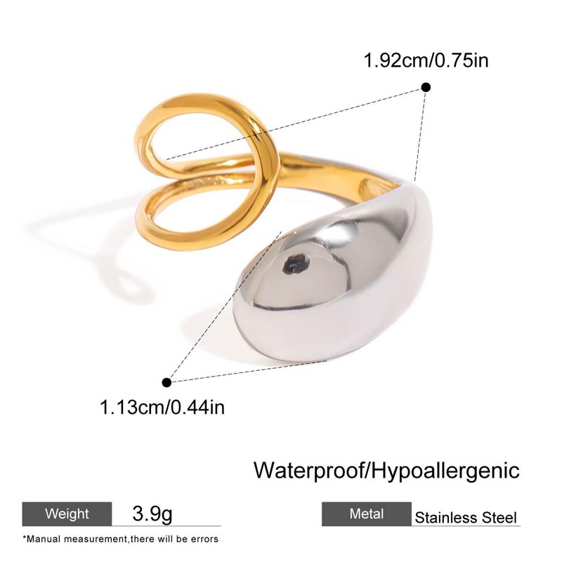 Geometric Teardrop Ring