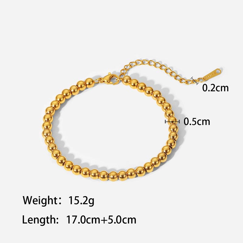 Ball Chain Bracelet Gold Plated