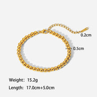 Ball Chain Bracelet Gold Plated