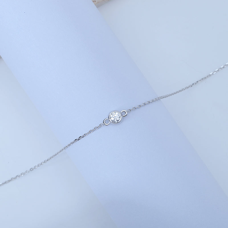 Sterling Silver Bezel Bracelet