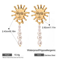 Sun Pearl Drop Earring