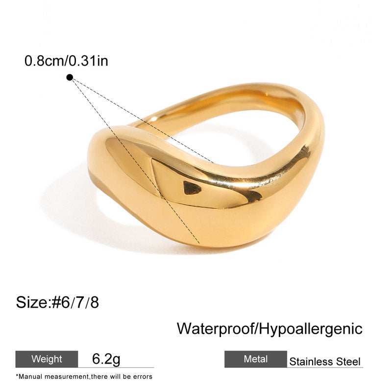 Bold Wave Ring