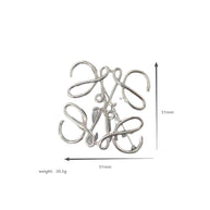 Geometric Square Brooch | Hollow-Out Pin for Coat & Blazer