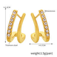 Two Row C Stud Earring JMF1620