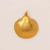 Ocean Series Print Pendant Steel 18K Gold Plated DIY