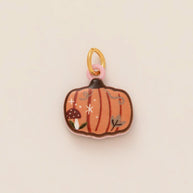 Colorful Pumpkin Bird Enamel Pendant 18K Gold Plated Women