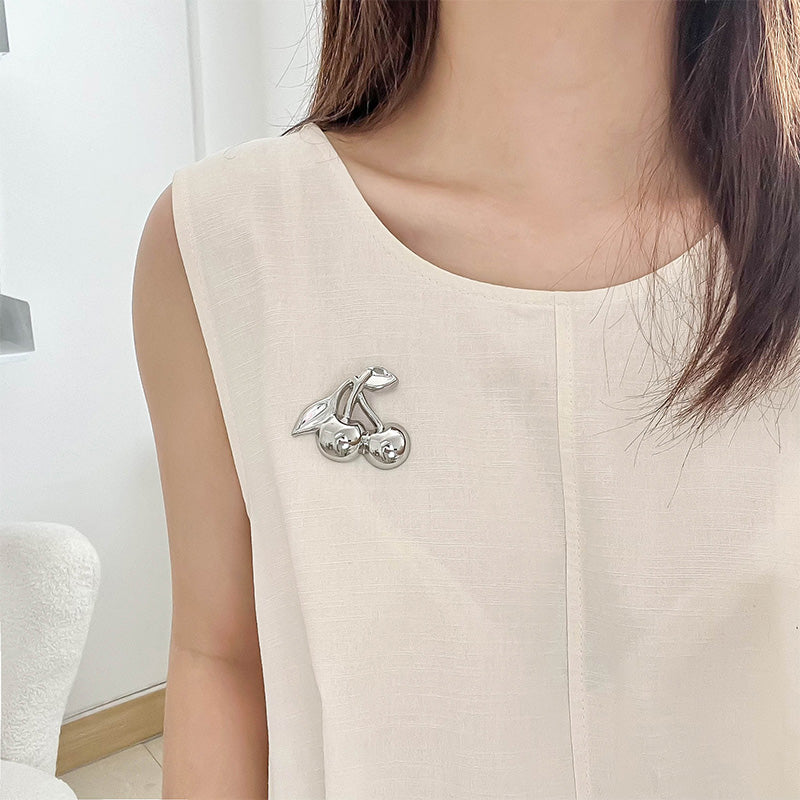 Cherry Blossom Brooch | Cute Floral Pin for Women's Clothing