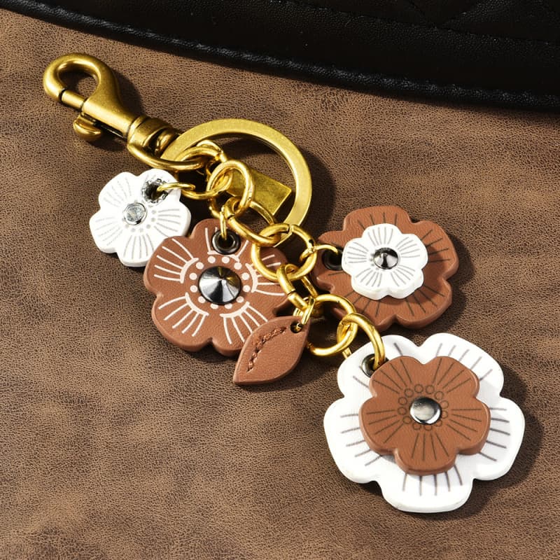 Pu Camellia Keychain JSJ241205