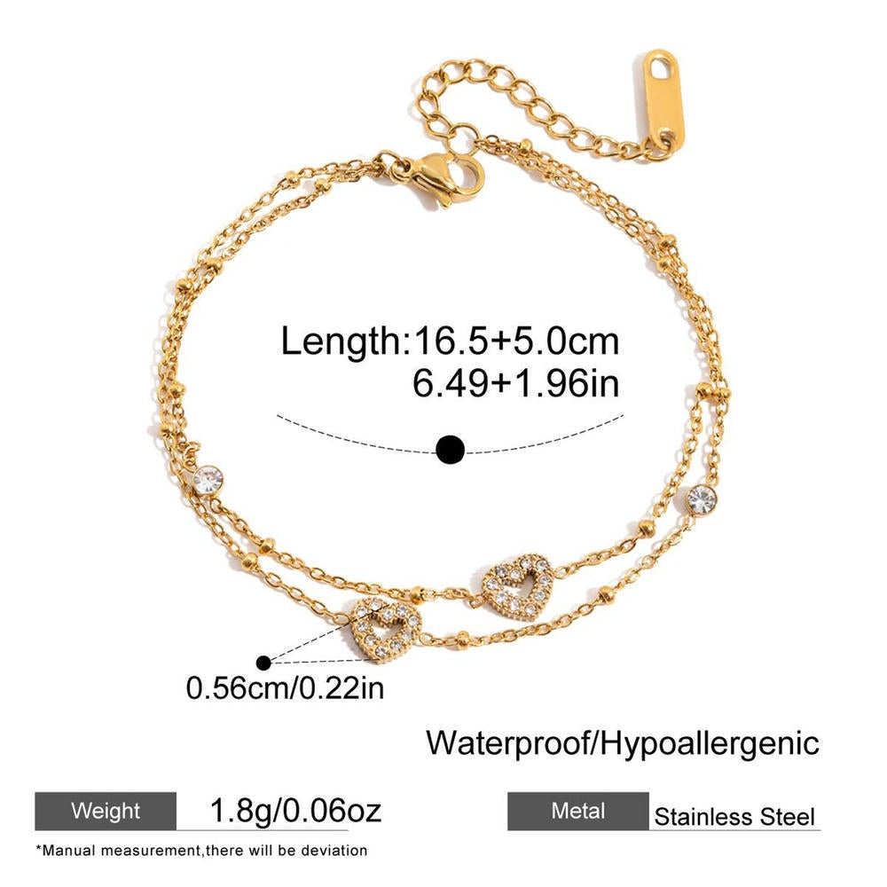 Sugar Cube Bracelet | Heart Charm | Stainless Steel Gift