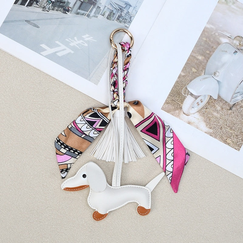 Dachshund Keychain | Korean Style Tassel Charm for Bags