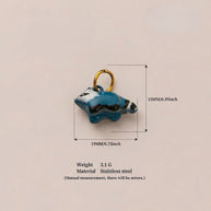 Stainless Steel Ocean Design Sea Animal DIY Pendant JX252227R