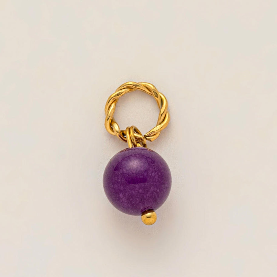 Stainless Steel 12 Month Birthstone Pendant Adjustable Charm