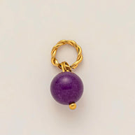 Stainless Steel 12 Month Birthstone Pendant Adjustable Charm