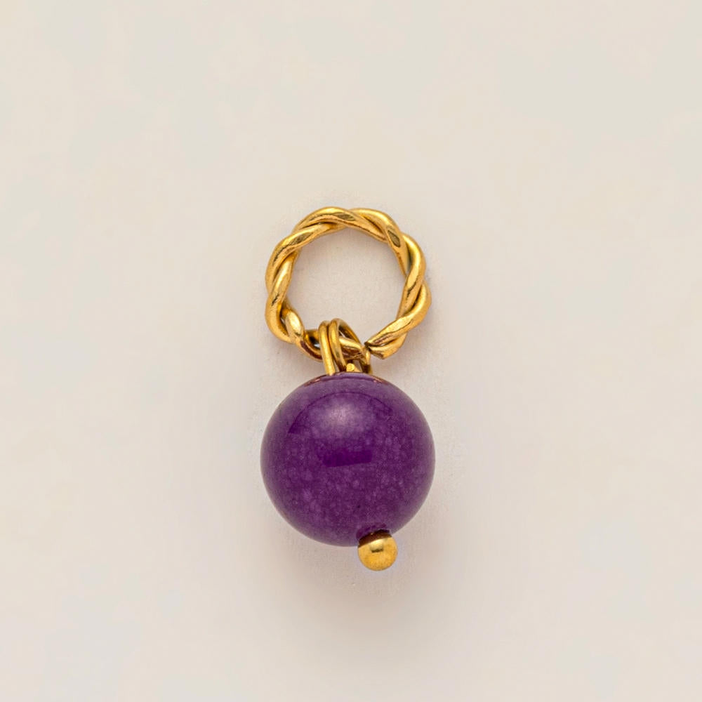 Stainless Steel 12 Month Birthstone Pendant Adjustable Charm