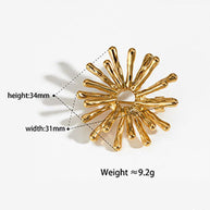 Statement Flower Brooch | Stainless Steel Bold Corsage