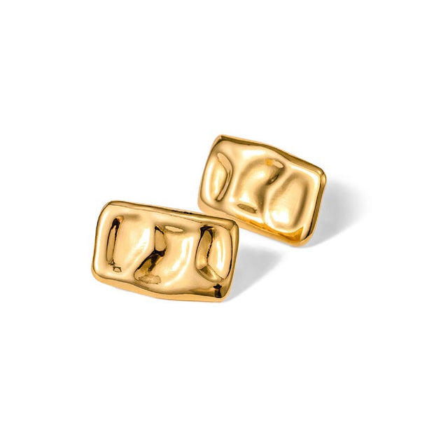 Textured Rectangle Stud Earring