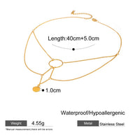 Two Layer Disc Pendant Necklace