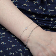 Dainty Paperclip Bracelet