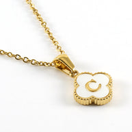 Letter Four-clover Pendant Necklace JZ516