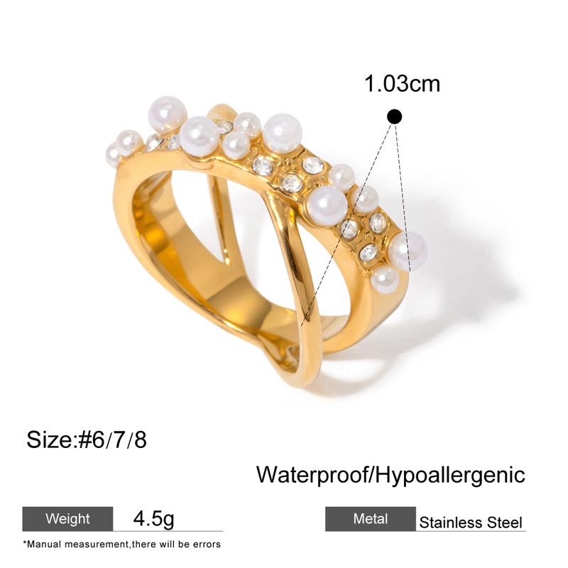 Pearl Cross Ring