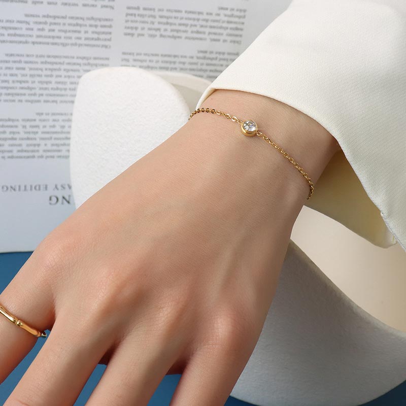 Zircon Stone Chain Bracelet