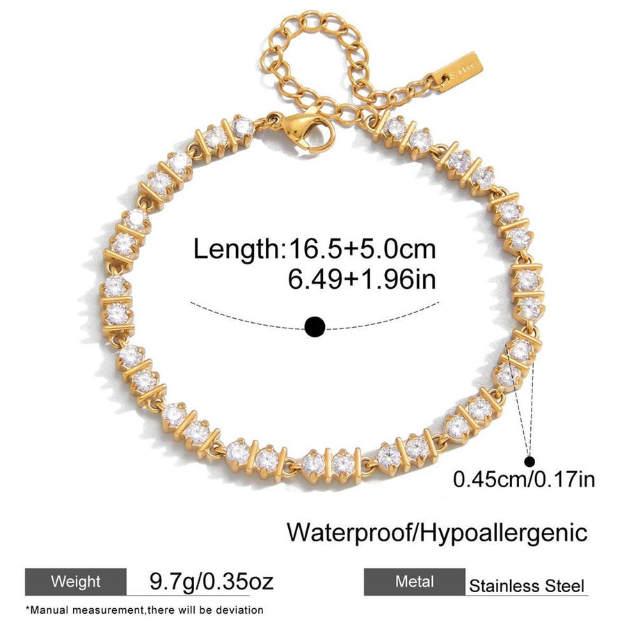 Tennis Bracelet | Zircon Stainless Steel | Korean Style