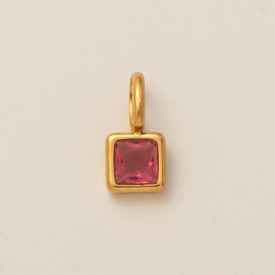 European Colorful 12 Birthstones Pendant Zircon DIY Charm