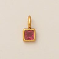 European Colorful 12 Birthstones Pendant Zircon DIY Charm