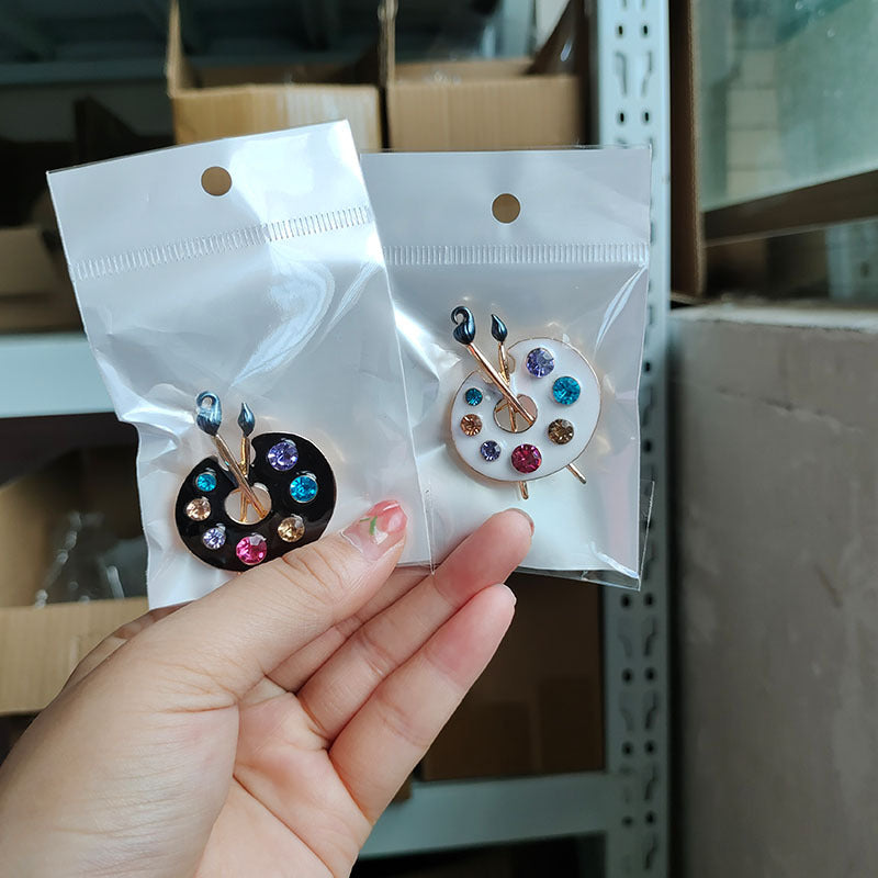 Enamel Palette Brooch | Artist Pin | Unisex Fashion JXBS425