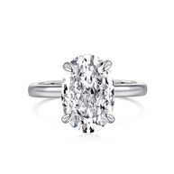 Oval  Ice Flower Cut CZ Wedding Ring JDY120849