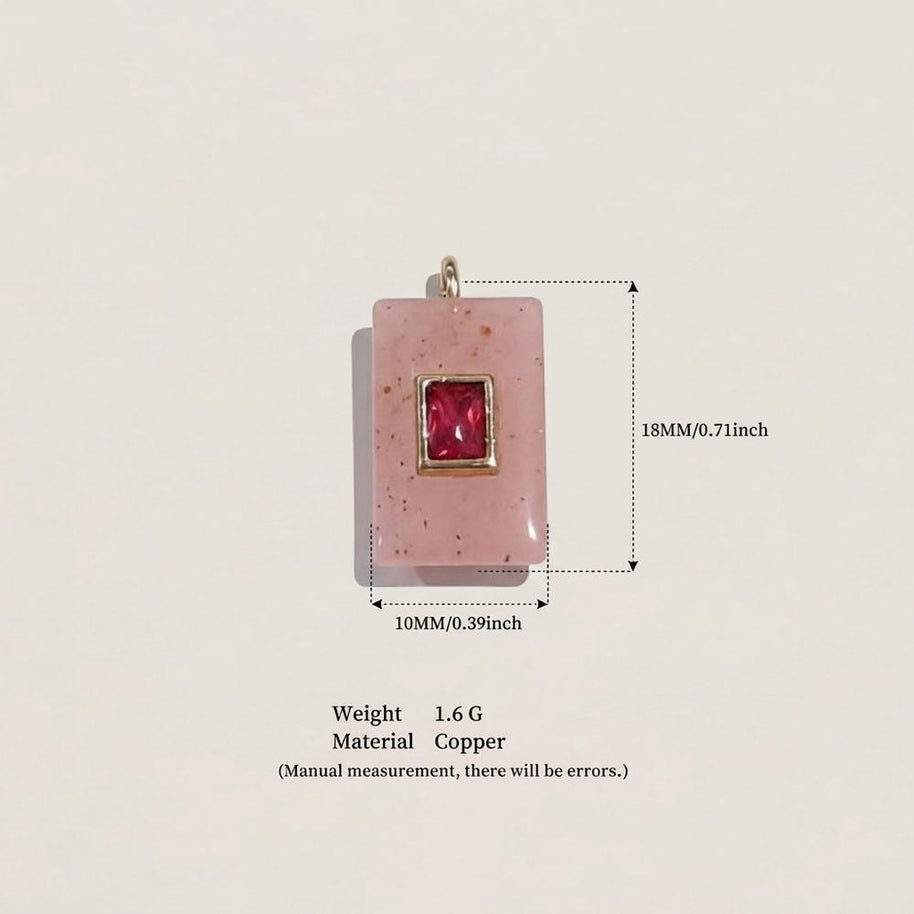 Glass Zircon DIY Pendants Dopamine Colorful Birthstone Charm