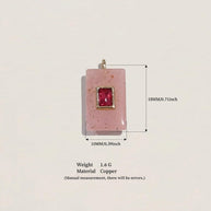 Glass Zircon DIY Pendants Dopamine Colorful Birthstone Charm