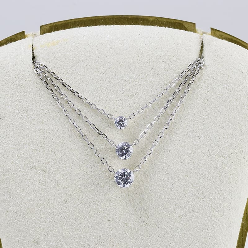 Minimalist Moissanite Chain Necklace GS2621