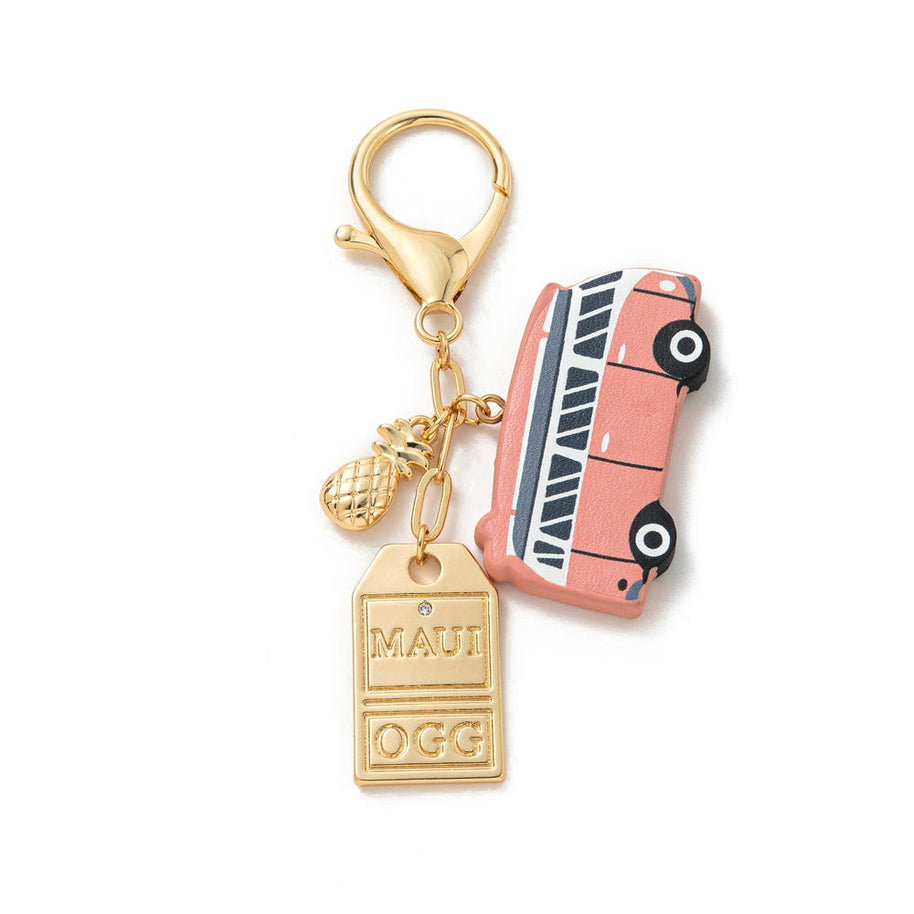 18K Gold Plated Travel-Inspired Keychain City-Themed Charm