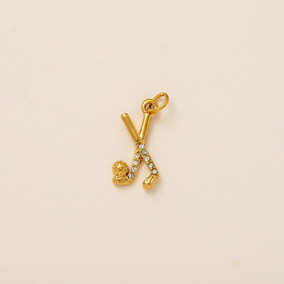 Sports Themed Charms Tennis Volleyball Hockey DIY Pendants