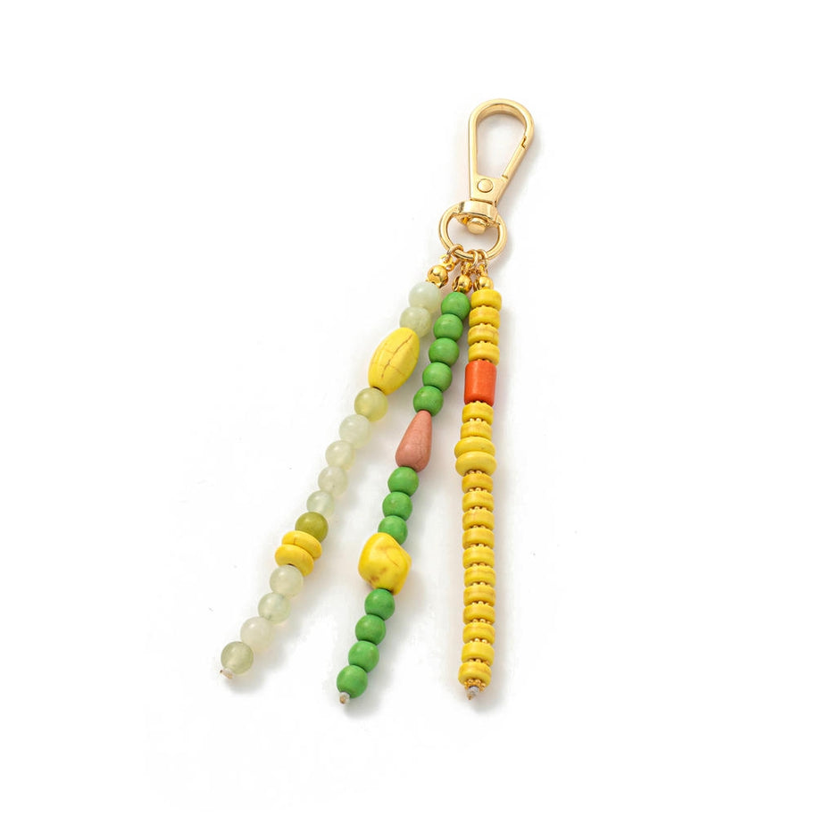 Boho Natural Stone Beaded Bag Charm DIY Keychain Accessories