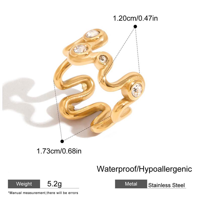 Curved Lines Ring