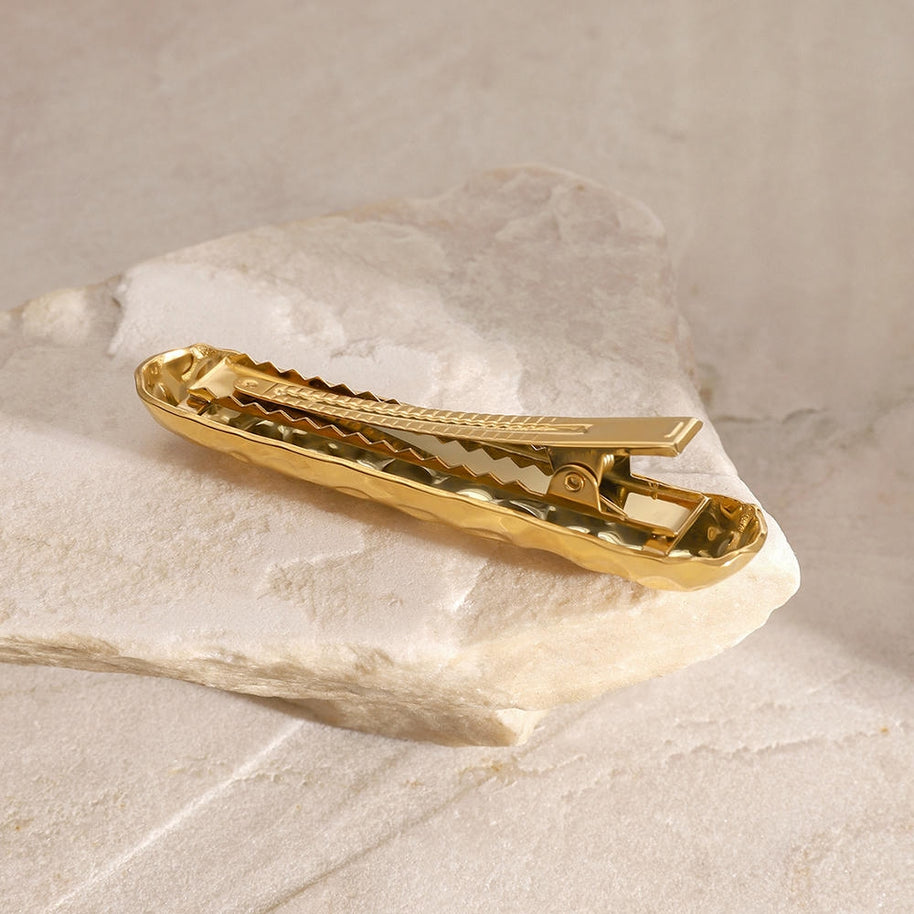 Hammered Hair Clip Side Barrette Clip JXHW2407041