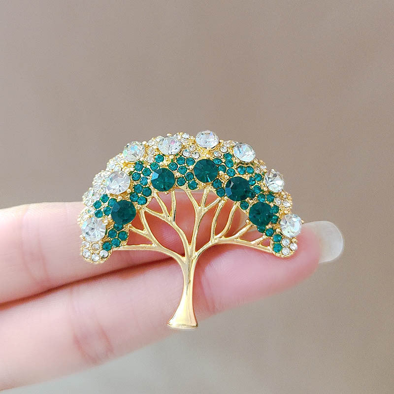 Money Tree Brooch | Crystal Plant Pin | Lucky Gift JXBS417