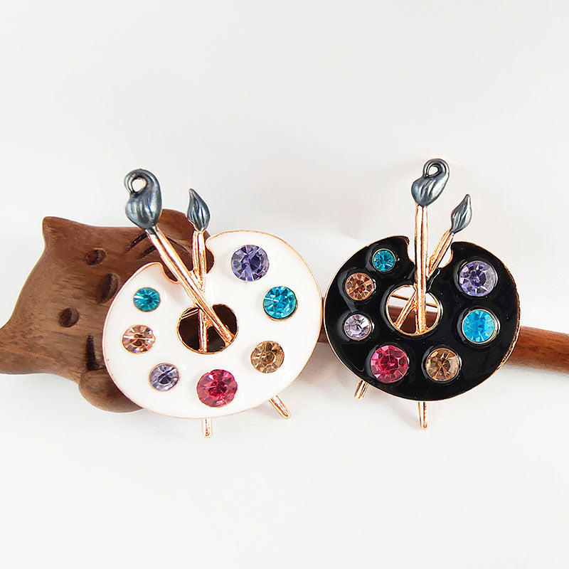 Enamel Palette Brooch | Artist Pin | Unisex Fashion JXBS425