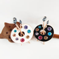 Enamel Palette Brooch | Artist Pin | Unisex Fashion JXBS425