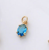 Stainless Steel Adjustable Charm 12 Birthstones Pendant
