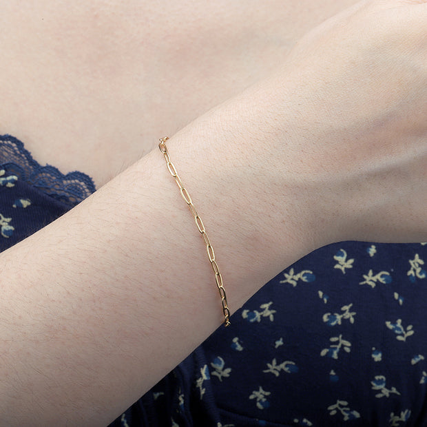 Dainty Paperclip Bracelet