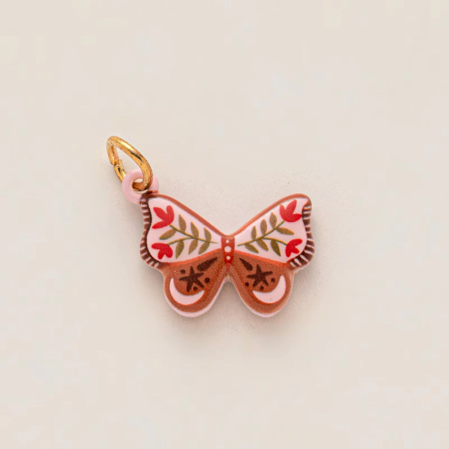 Colorful Pumpkin Bird Enamel Pendant 18K Gold Plated Women