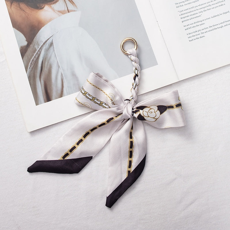 Scarf Bow Keychain | Versatile Braided Bag Charm Strap Decor