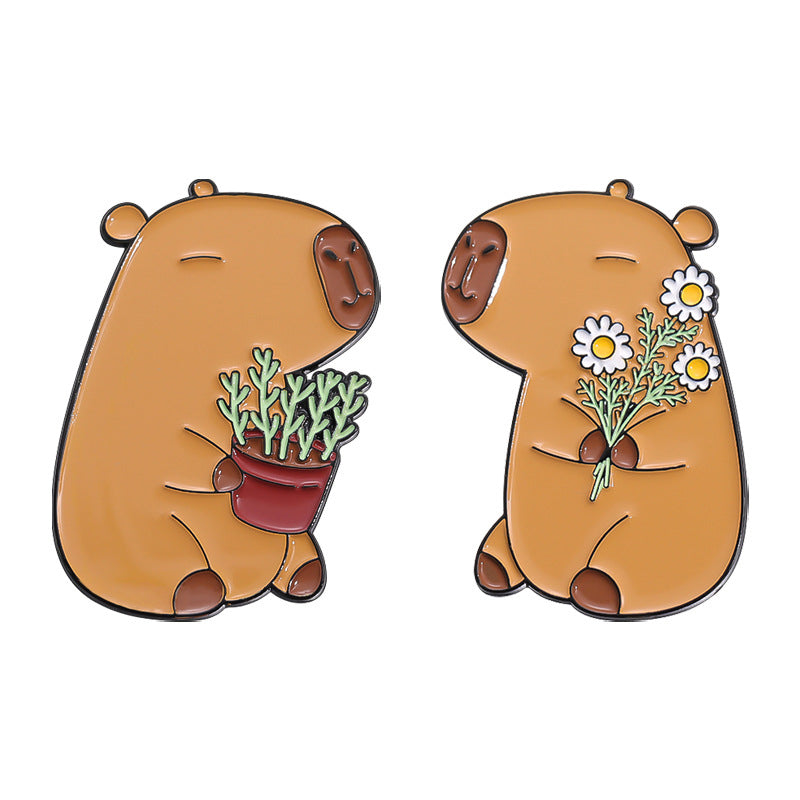Cute Capybara Animal Brooch JJQQHXZ2354